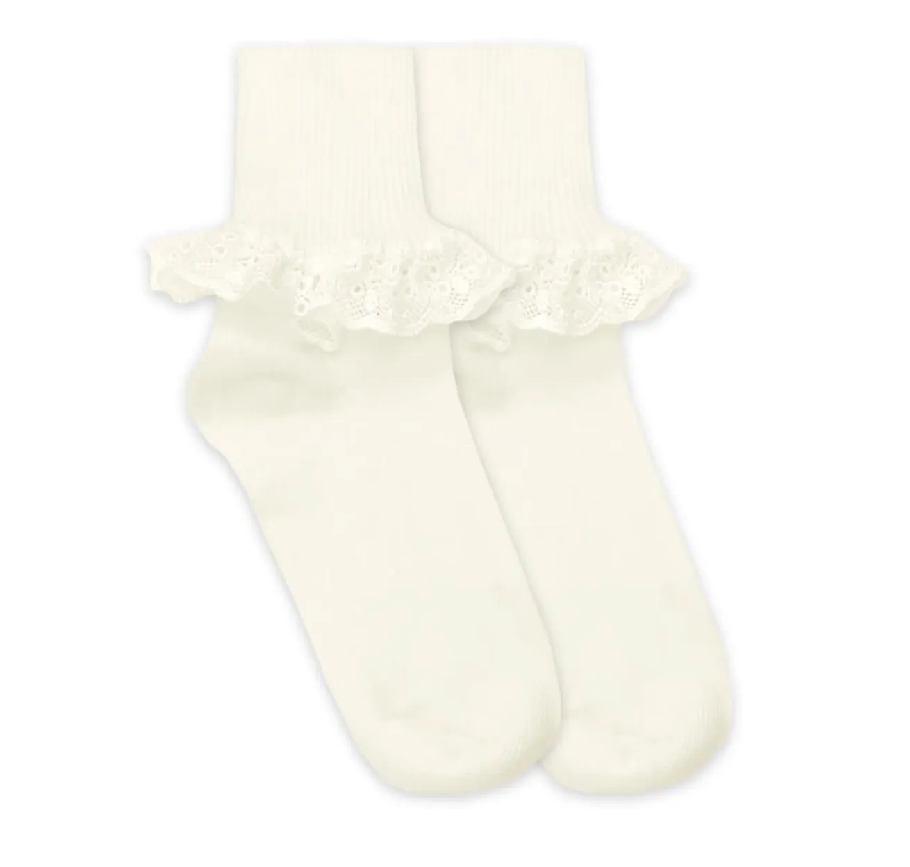 Jefferies Socks Chantilly Lace Turn Cuff Socks