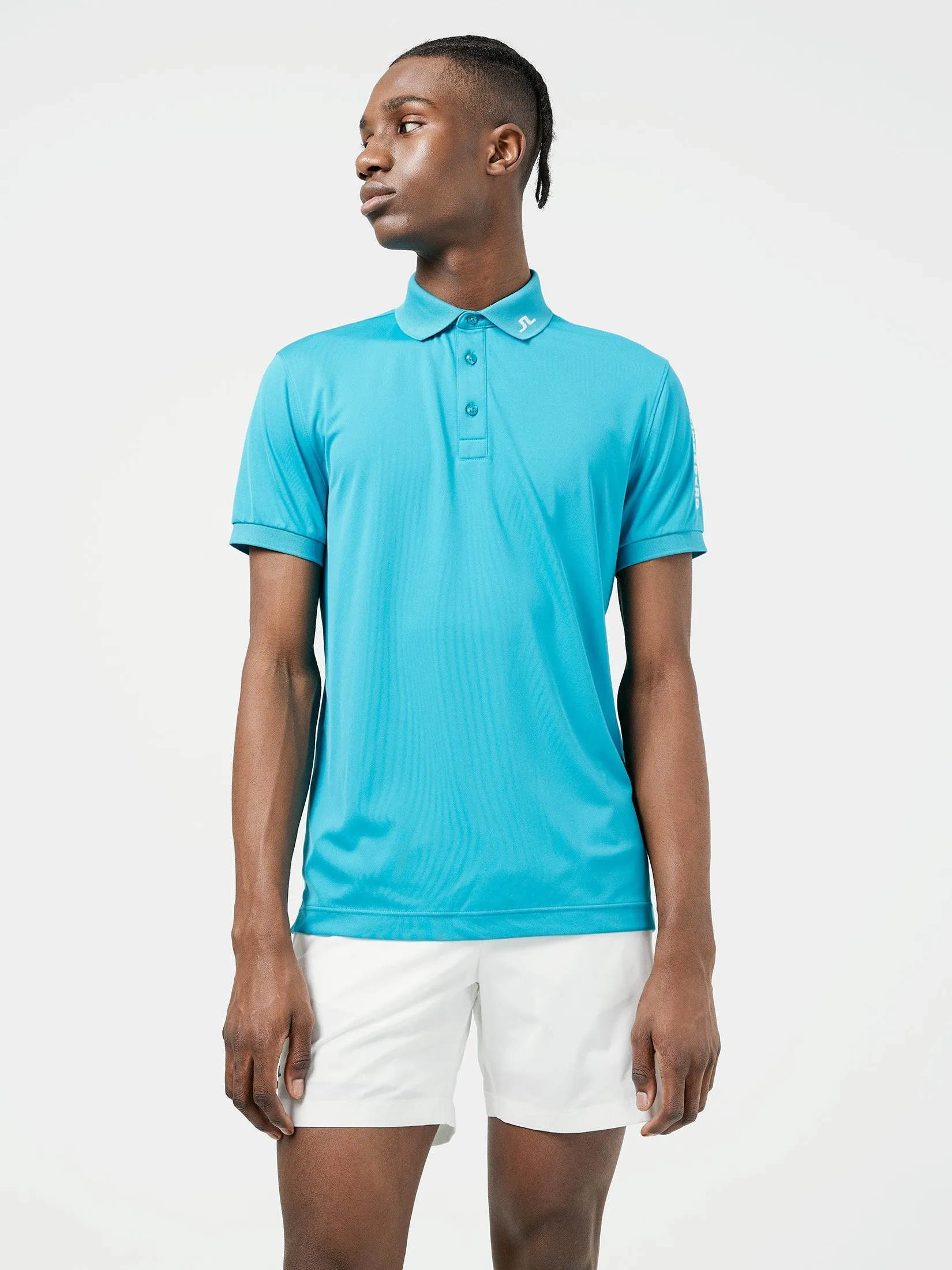 J.Lindeberg Mens Tour Tech Reg Fit Golf Polo - ENAMEL BLUE