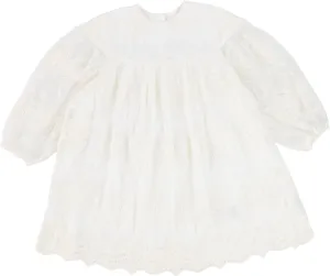 JNBY White Lace Long Sleeve Dress