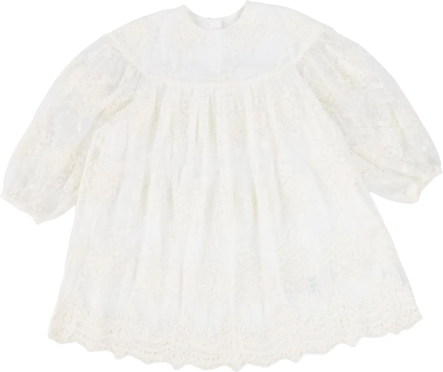 JNBY White Lace Long Sleeve Dress