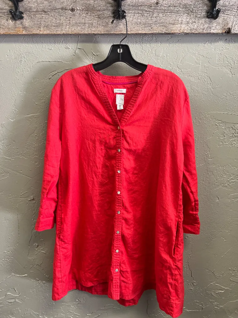 JOIE LINEN SHIRT DRESS