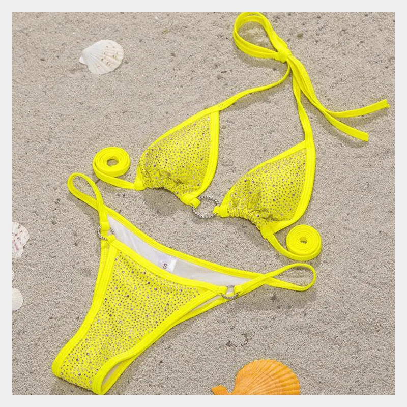 Jordyn Diamond Halter Bikini Swimwear