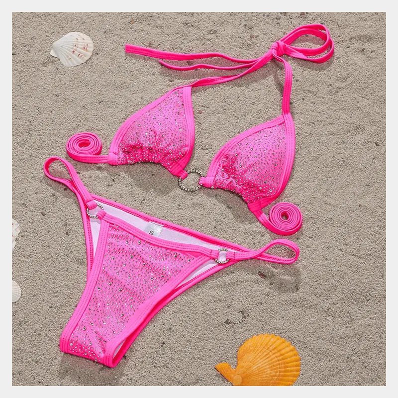 Jordyn Diamond Halter Bikini Swimwear