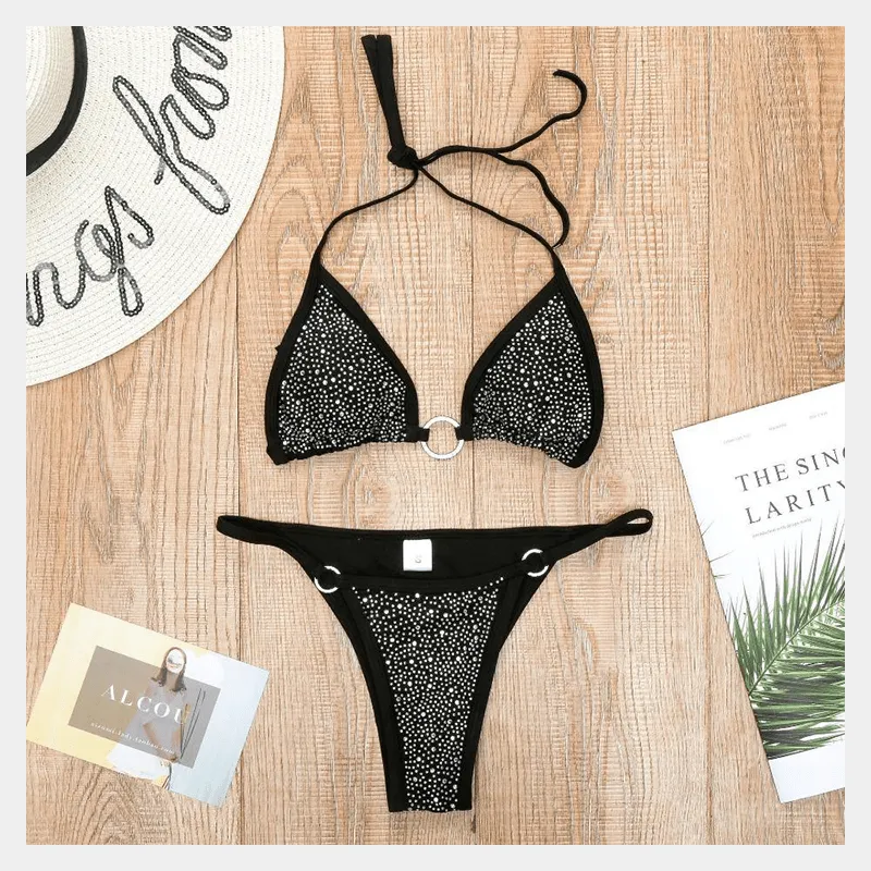 Jordyn Diamond Halter Bikini Swimwear