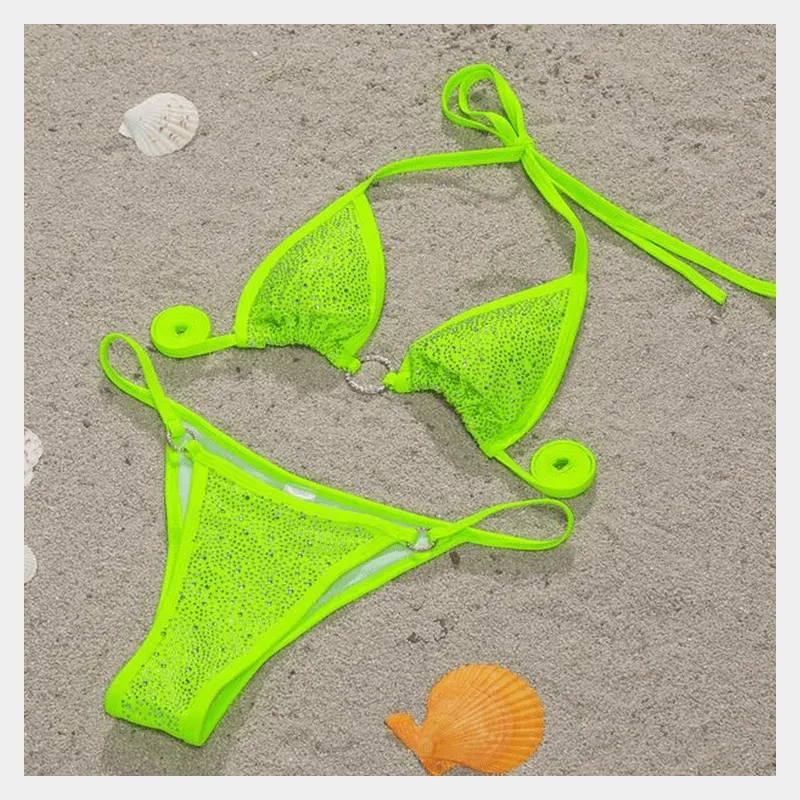 Jordyn Diamond Halter Bikini Swimwear