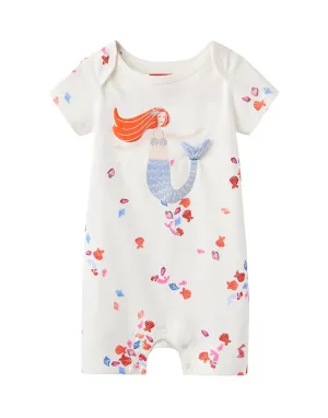 Joules Jersey Novelty Bodysuit - Cream Seaside