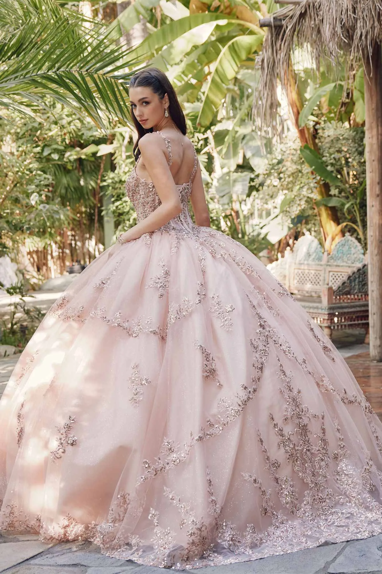 Juliet JT1450J Poofy Sweetheart Corset Boned Quinceanera Ball Gown