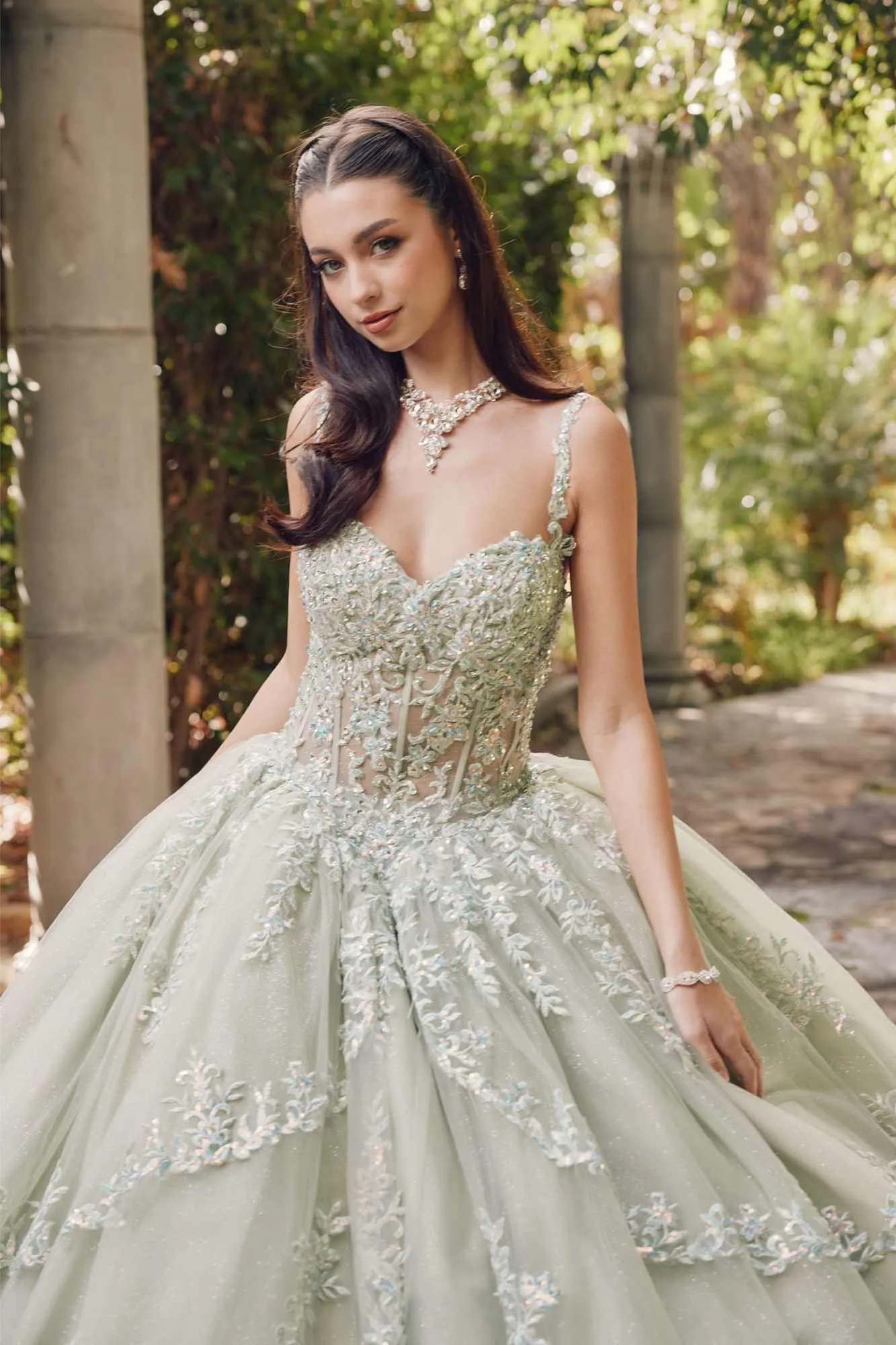 Juliet JT1450J Poofy Sweetheart Corset Boned Quinceanera Ball Gown