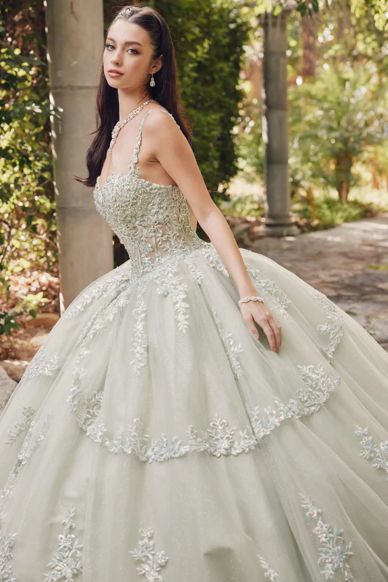 Juliet JT1450J Poofy Sweetheart Corset Boned Quinceanera Ball Gown