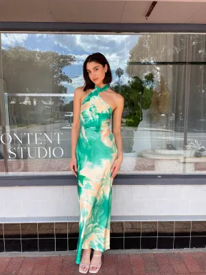 Kai Midi Dress Green Floral