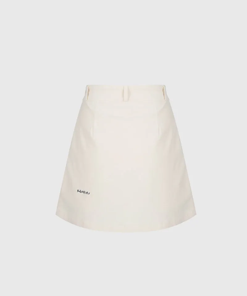 KANDINI Corduroy Skirt-Pants - Ivory
