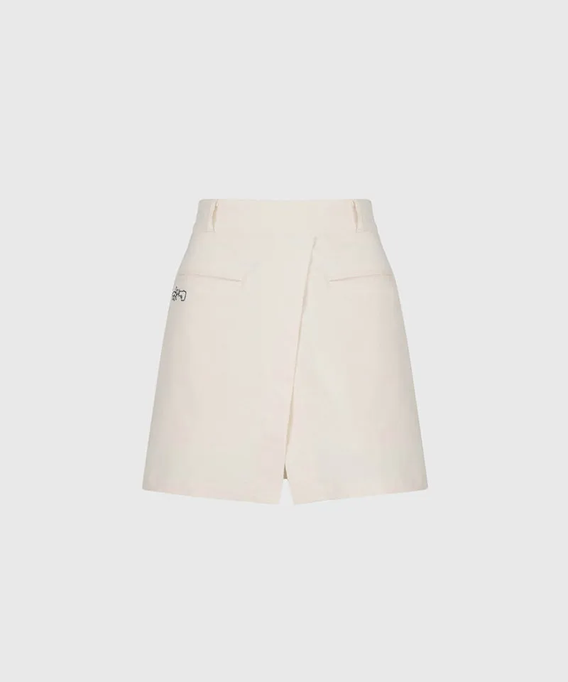 KANDINI Corduroy Skirt-Pants - Ivory