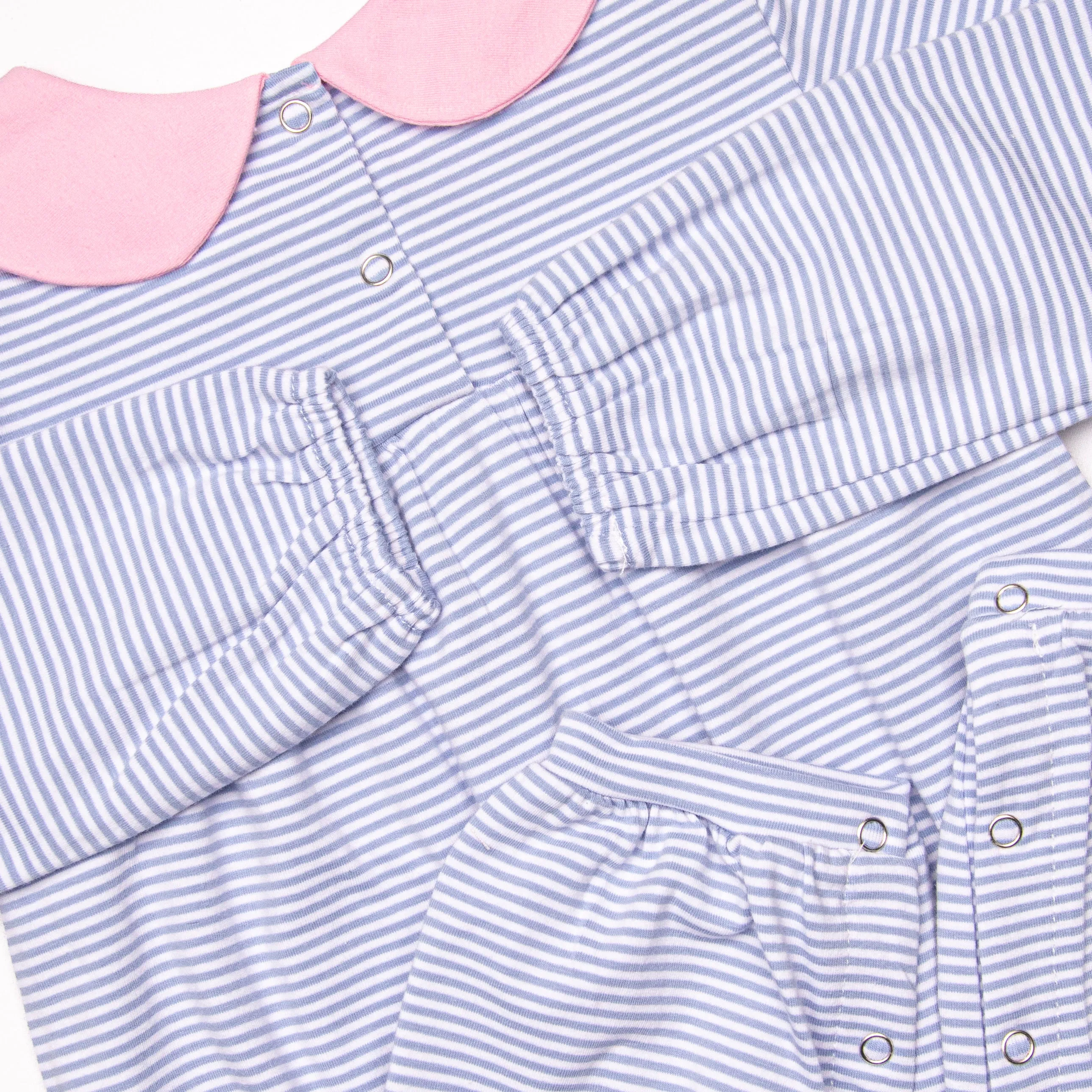Karina Romper, Periwinkle Stripe