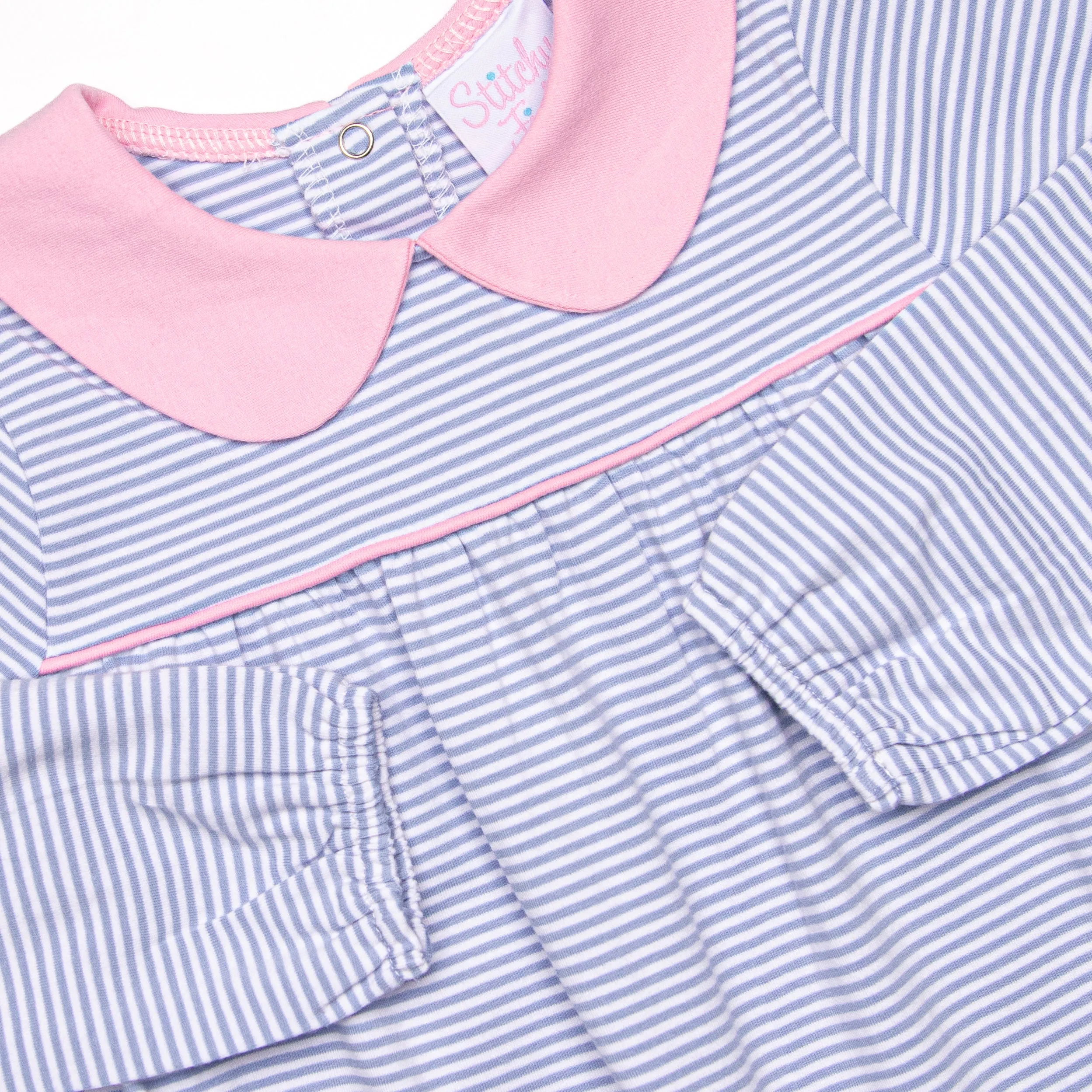 Karina Romper, Periwinkle Stripe