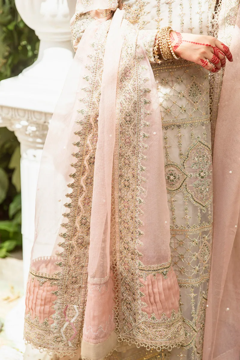 KF-01  MINAIL | Qalamkar Khaab Festive Formal Collection 2022 | Luxury Embroidered Unstitched Chiffon Suits
