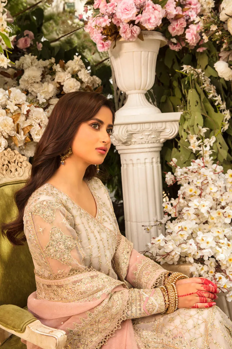 KF-01  MINAIL | Qalamkar Khaab Festive Formal Collection 2022 | Luxury Embroidered Unstitched Chiffon Suits