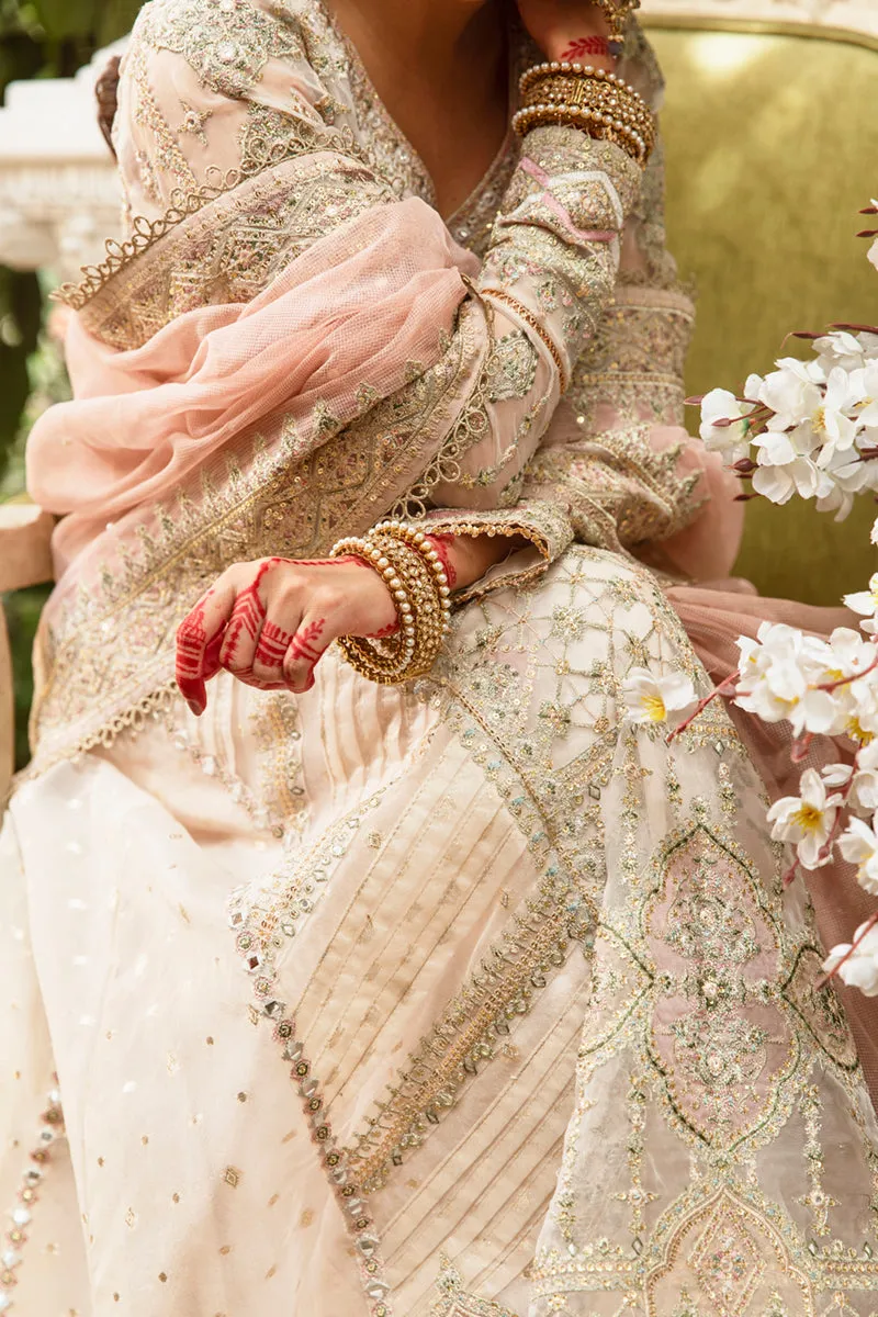 KF-01  MINAIL | Qalamkar Khaab Festive Formal Collection 2022 | Luxury Embroidered Unstitched Chiffon Suits