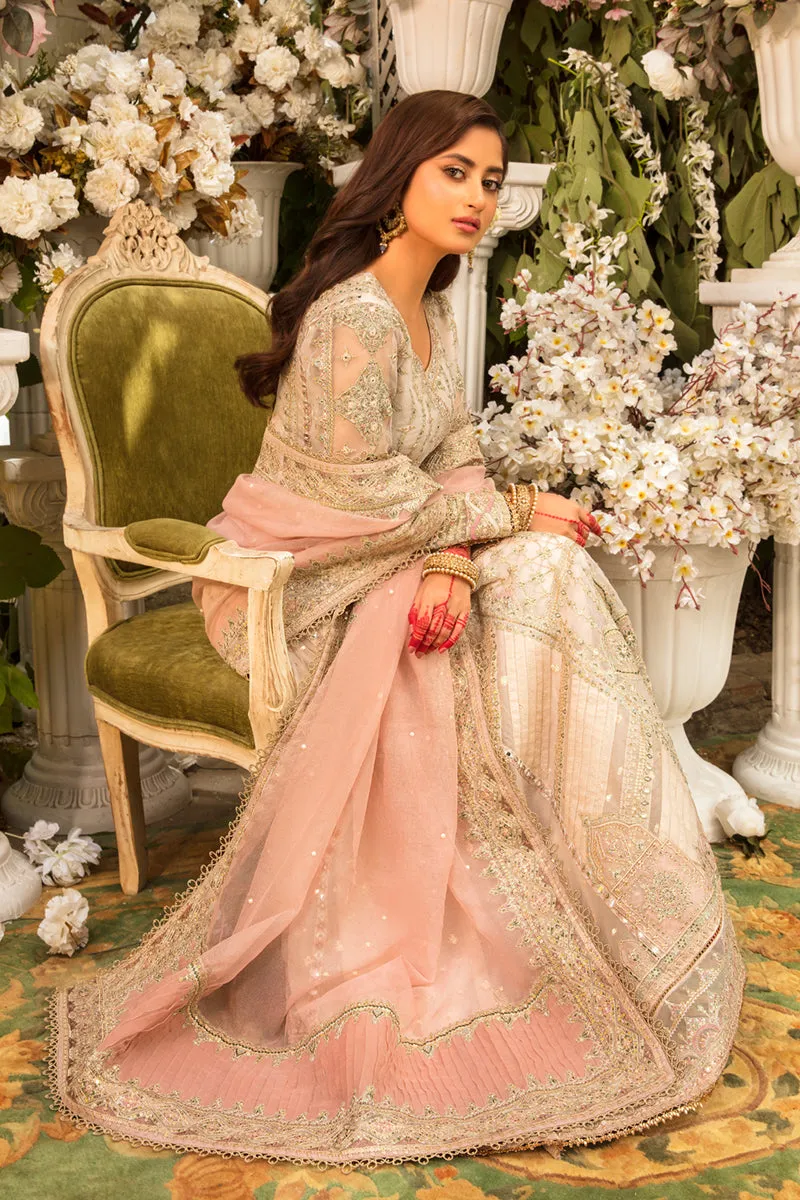 KF-01  MINAIL | Qalamkar Khaab Festive Formal Collection 2022 | Luxury Embroidered Unstitched Chiffon Suits