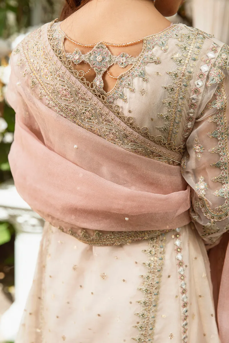 KF-01  MINAIL | Qalamkar Khaab Festive Formal Collection 2022 | Luxury Embroidered Unstitched Chiffon Suits