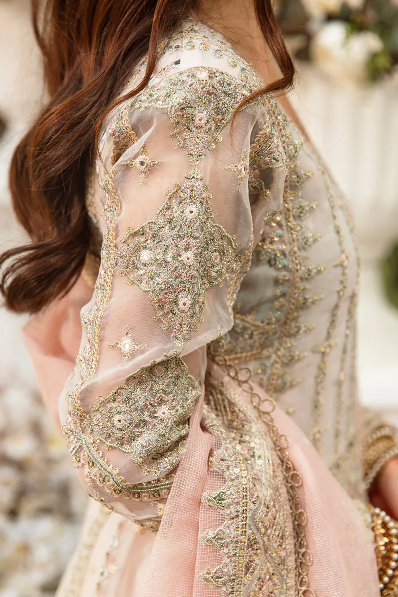 KF-01  MINAIL | Qalamkar Khaab Festive Formal Collection 2022 | Luxury Embroidered Unstitched Chiffon Suits