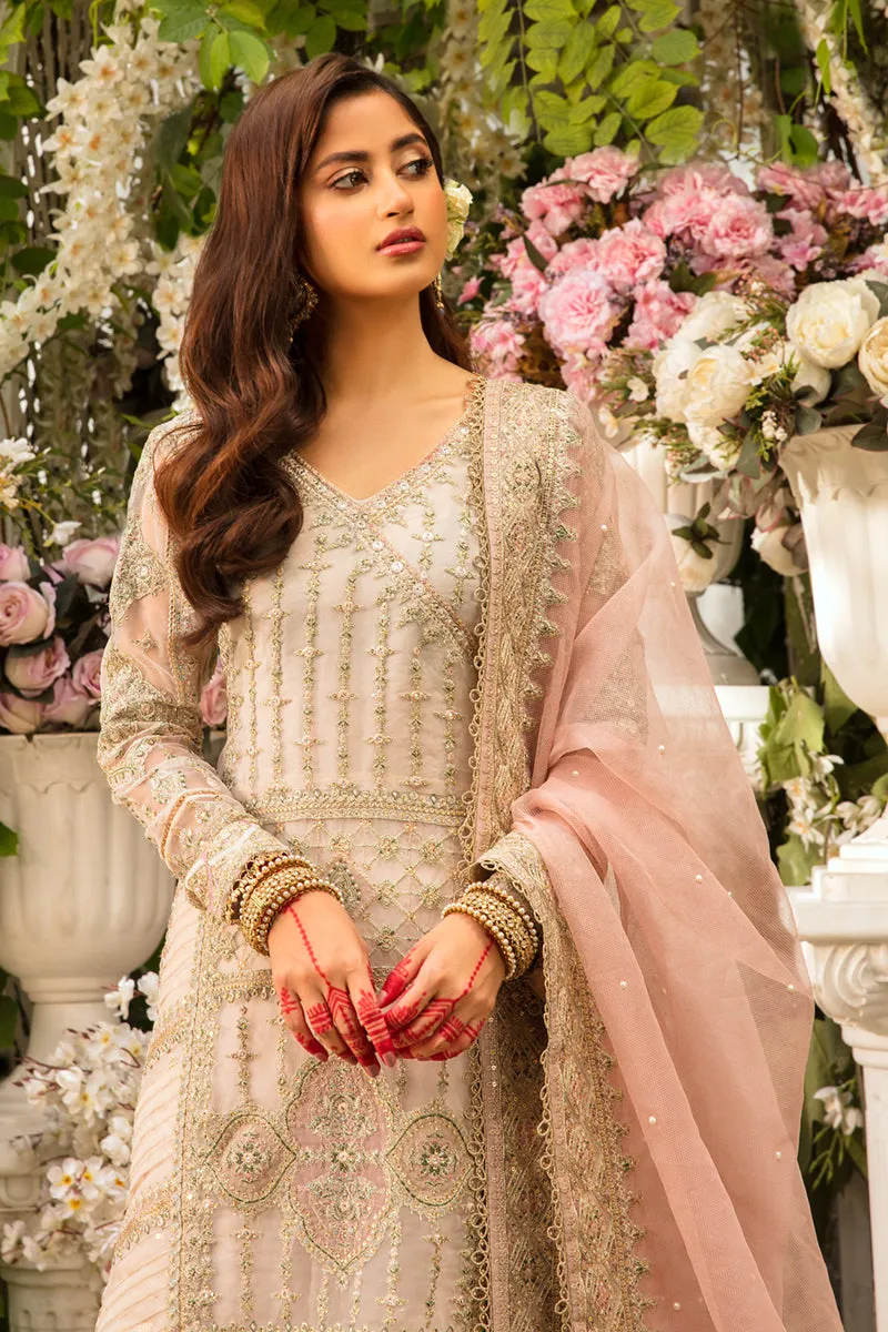 KF-01  MINAIL | Qalamkar Khaab Festive Formal Collection 2022 | Luxury Embroidered Unstitched Chiffon Suits