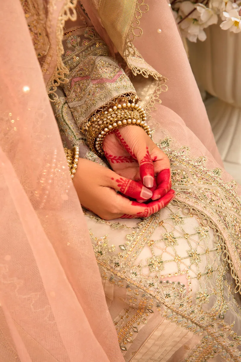 KF-01  MINAIL | Qalamkar Khaab Festive Formal Collection 2022 | Luxury Embroidered Unstitched Chiffon Suits