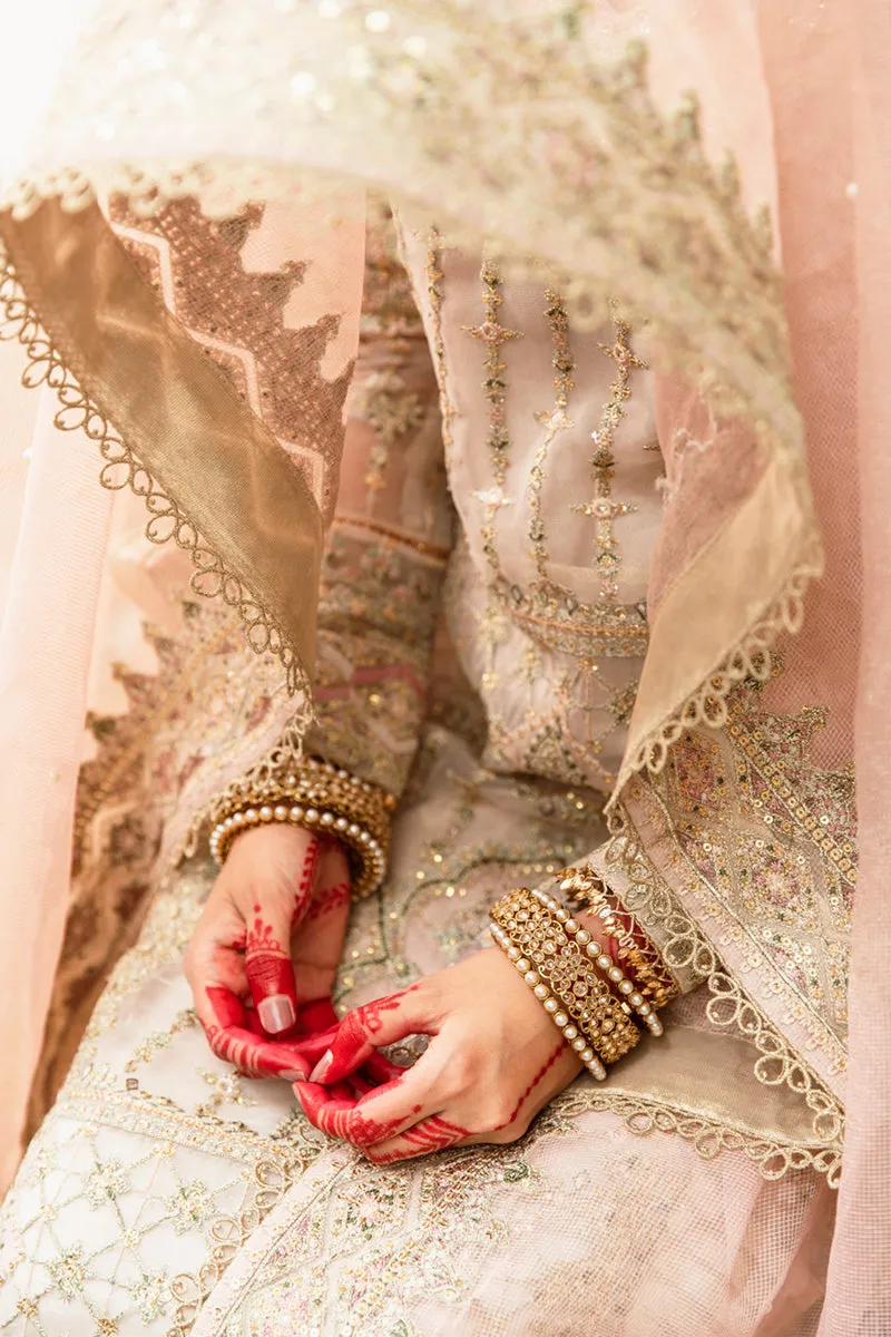 KF-01  MINAIL | Qalamkar Khaab Festive Formal Collection 2022 | Luxury Embroidered Unstitched Chiffon Suits