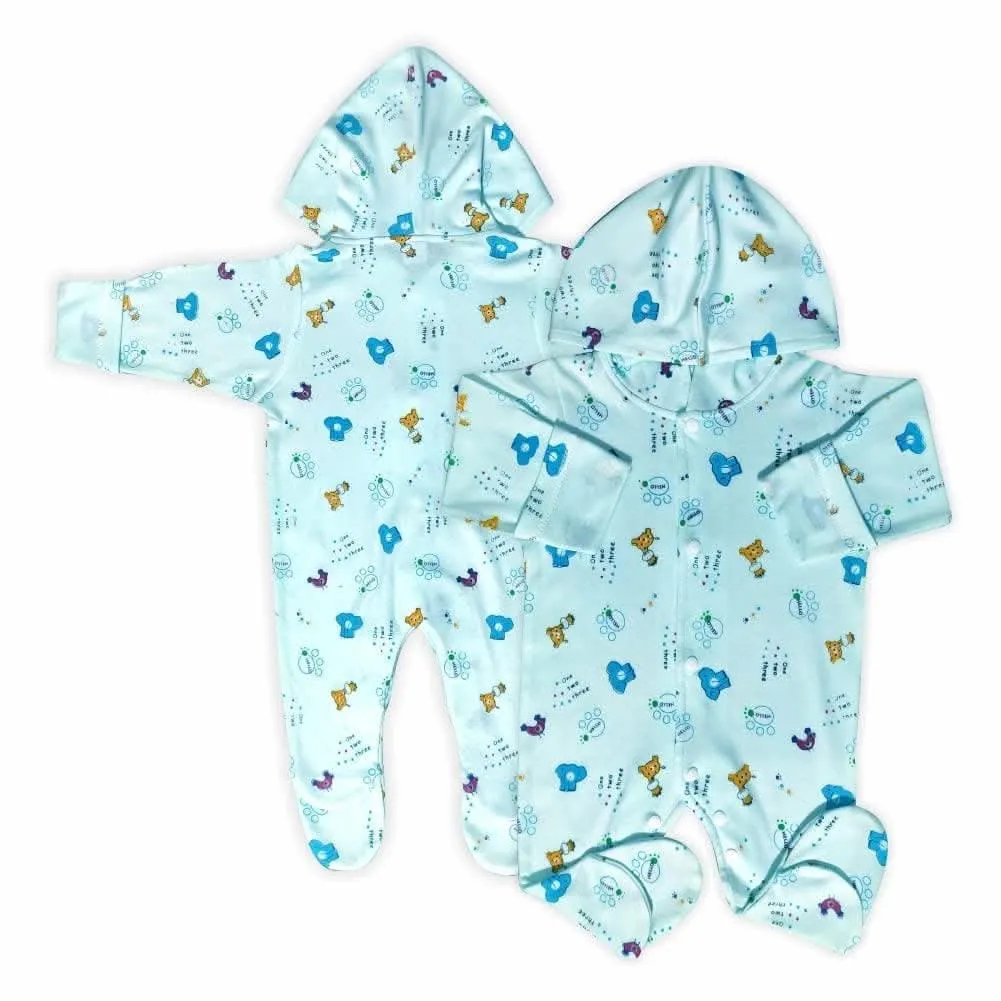 KIDS & BEBS® New Born Baby Romper baby suits for baby boy and baby girls ( blue , 9 - 12 months )