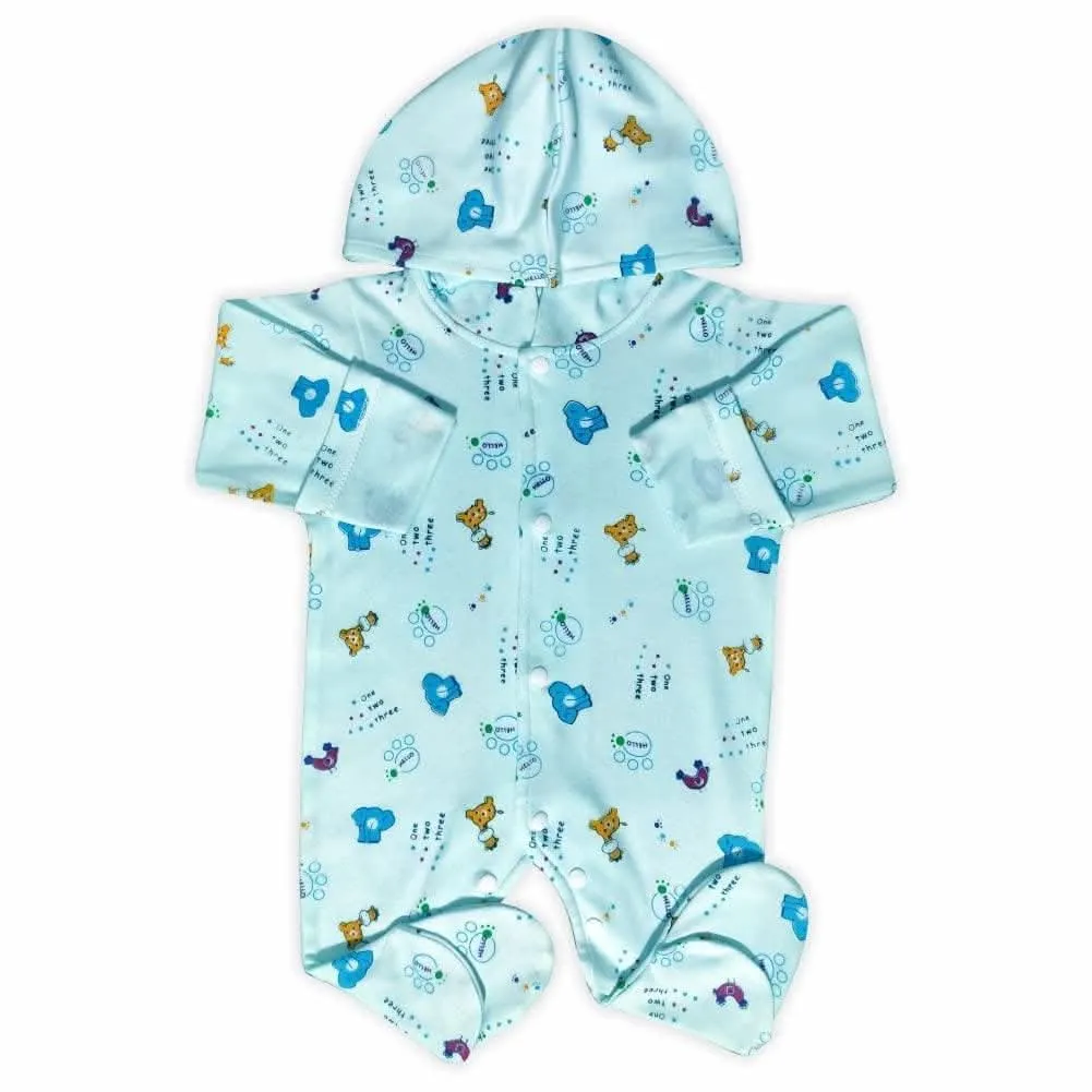 KIDS & BEBS® New Born Baby Romper baby suits for baby boy and baby girls ( blue , 9 - 12 months )
