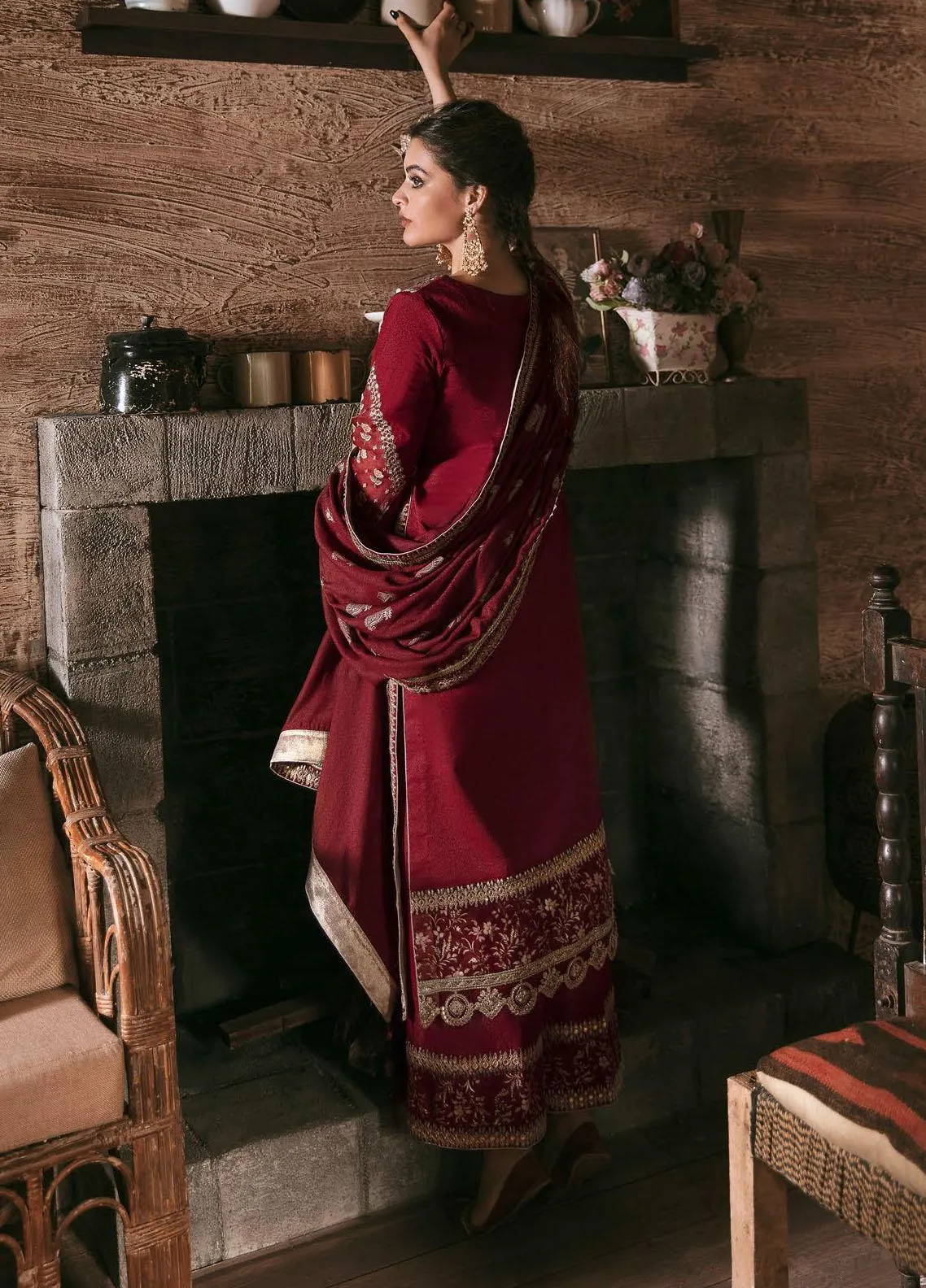 KK-07 | Qalamkar Winter Shawl Collection 2021 | Unstitched Embroidered Suits