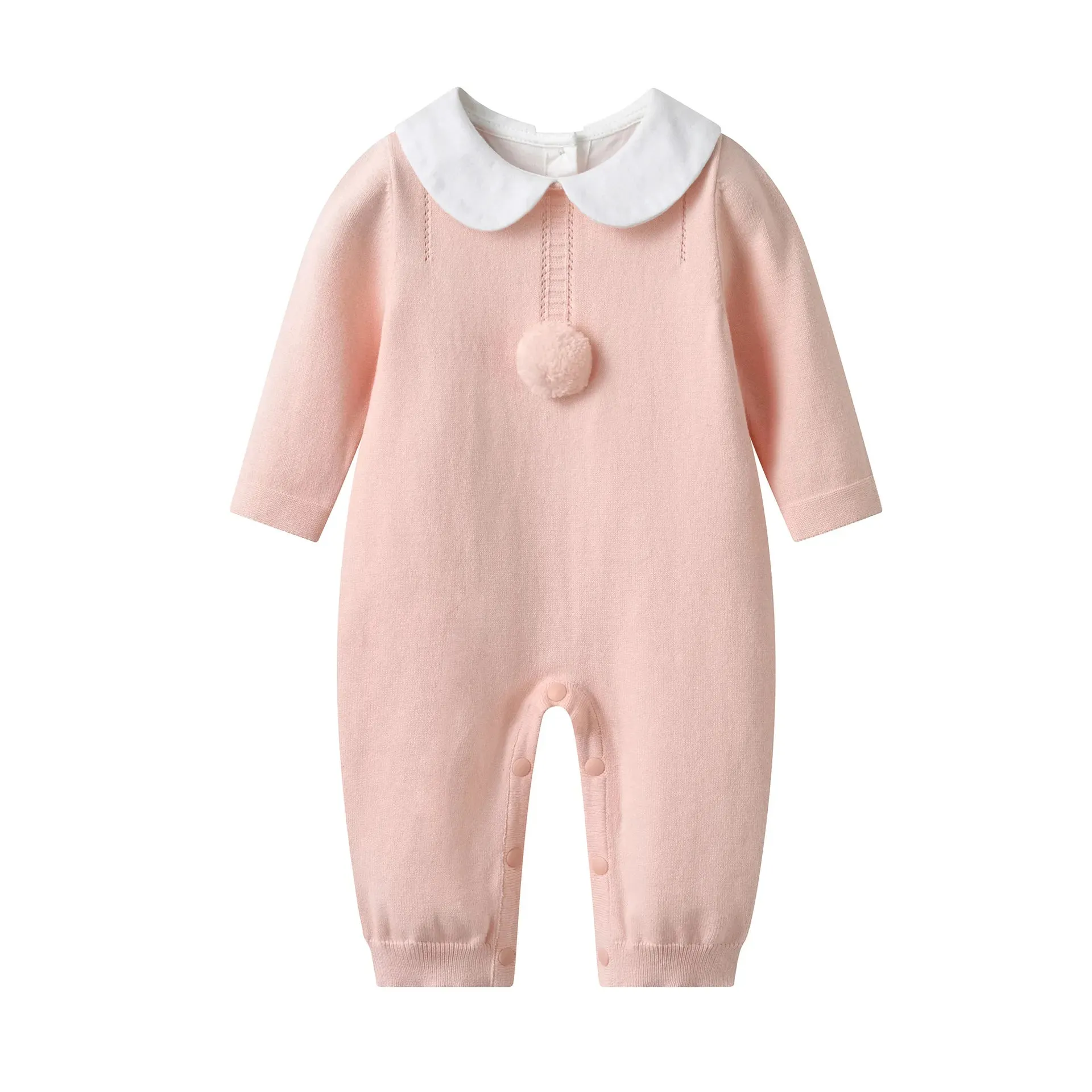 Knitted Baby Pompom Romper
