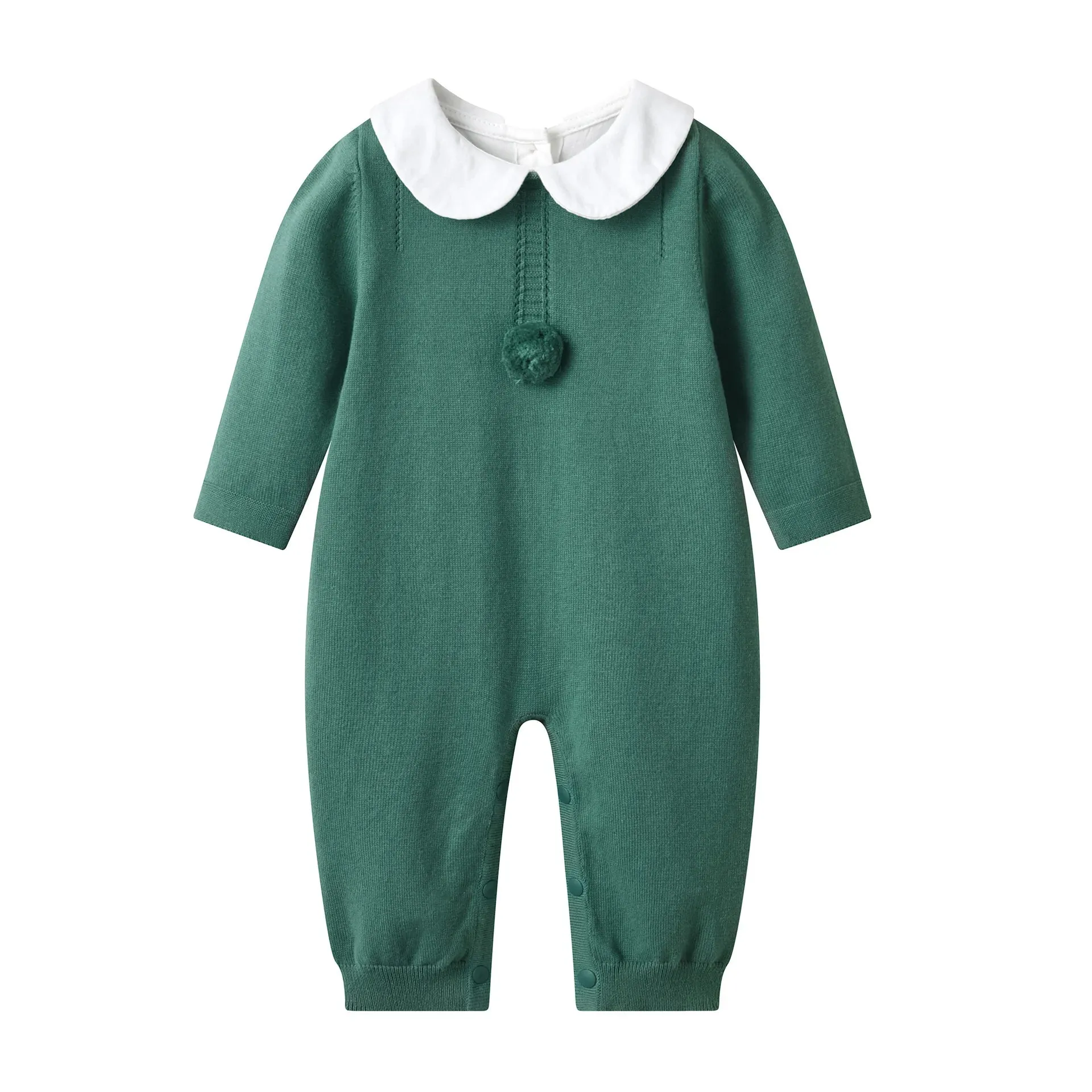 Knitted Baby Pompom Romper