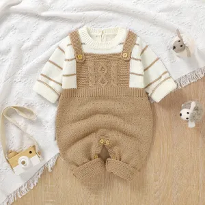 Knitted Long Sleeve Baby Rompers