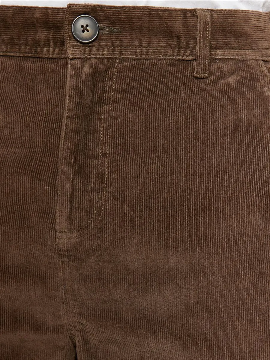 KNOWLEDGE COTTON APPAREL Flint Wide Corduroy Chino Pants demitasse (brown)