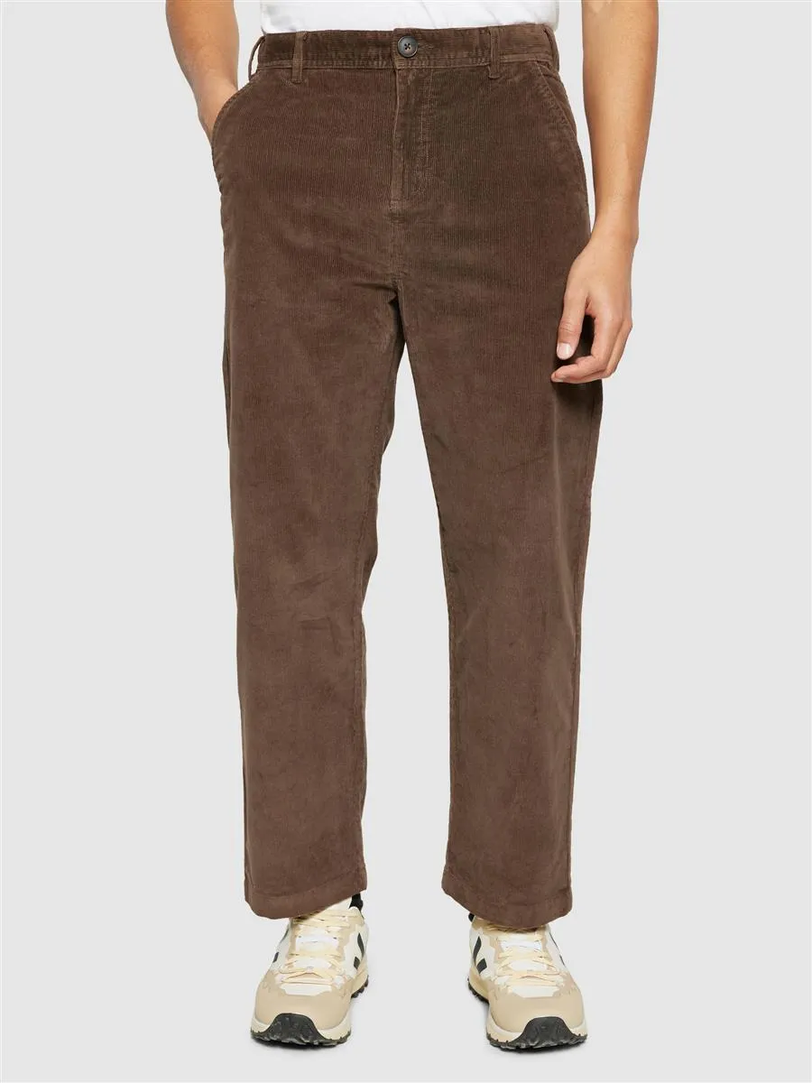 KNOWLEDGE COTTON APPAREL Flint Wide Corduroy Chino Pants demitasse (brown)