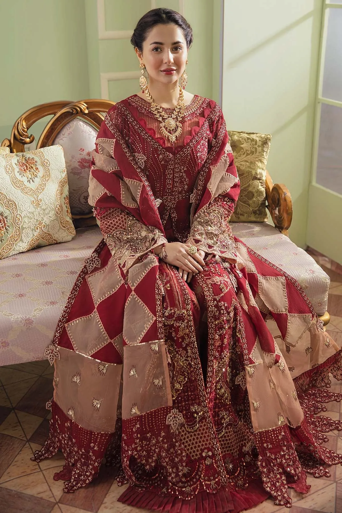 KOH-I-NOOR NL-27 | Nureh The Secret Garden Luxury Formals Collection 2022 | Unstitched Embroidered Chiffon Suits