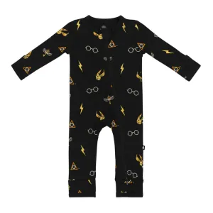Kyte Baby Long Sleeve Zippered Romper (Midnight Icon)
