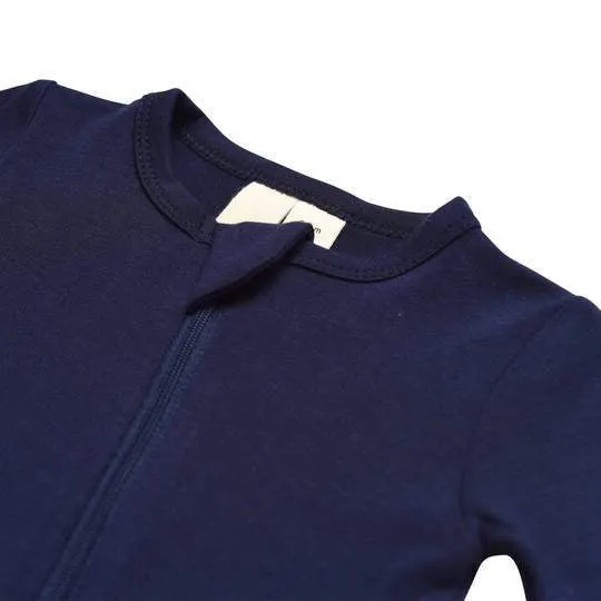 Kyte Baby Long Sleeve Zippered Romper (Navy)