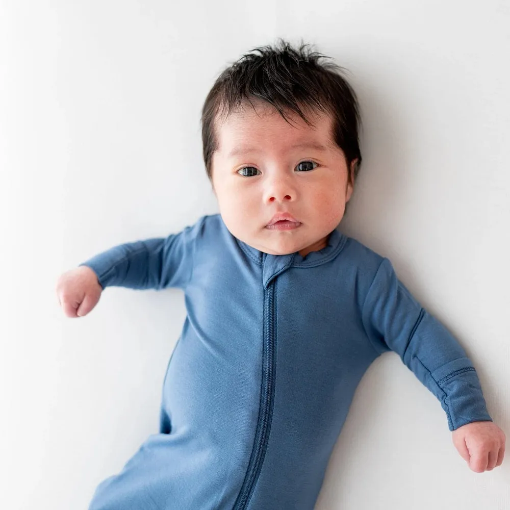 Kyte Baby Long Sleeve Zippered Romper (Slate)