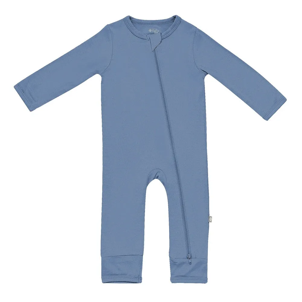 Kyte Baby Long Sleeve Zippered Romper (Slate)