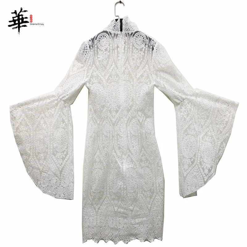 Lace White Dress Women Midi Dress for Women Long Sleeve Bodycon Sexy