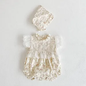 Laced Romper & Bonnet