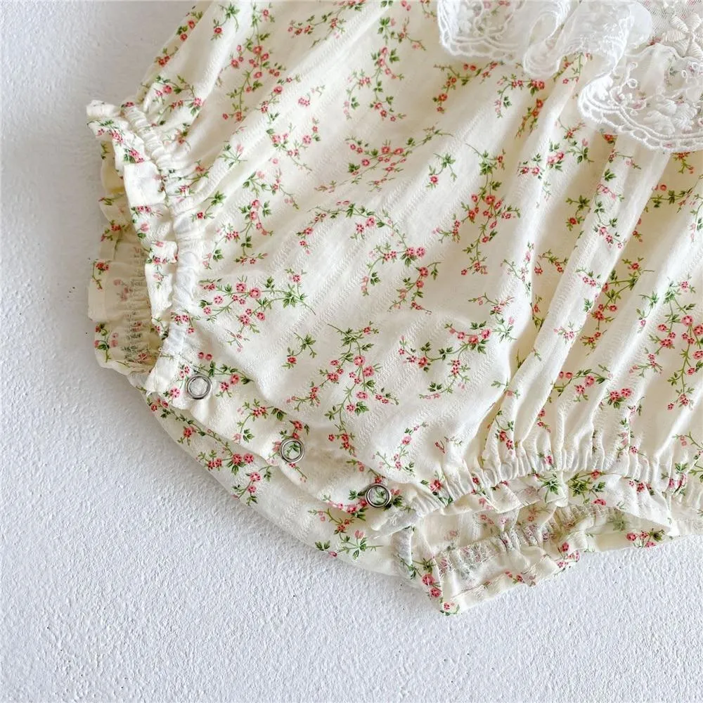 Laced Romper & Bonnet