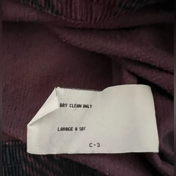 Ladies Anthropologie Tulle Corduroy Short Skirt Navy and Burgundy Size M