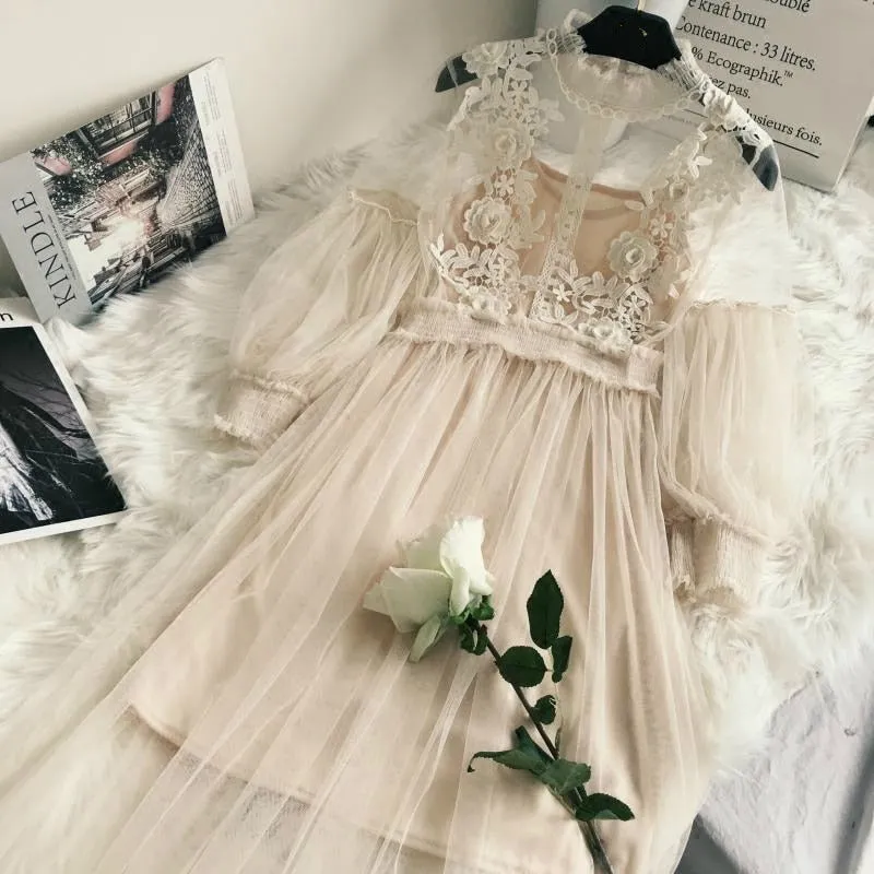 Ladies Flowers & Lace Princess Dress