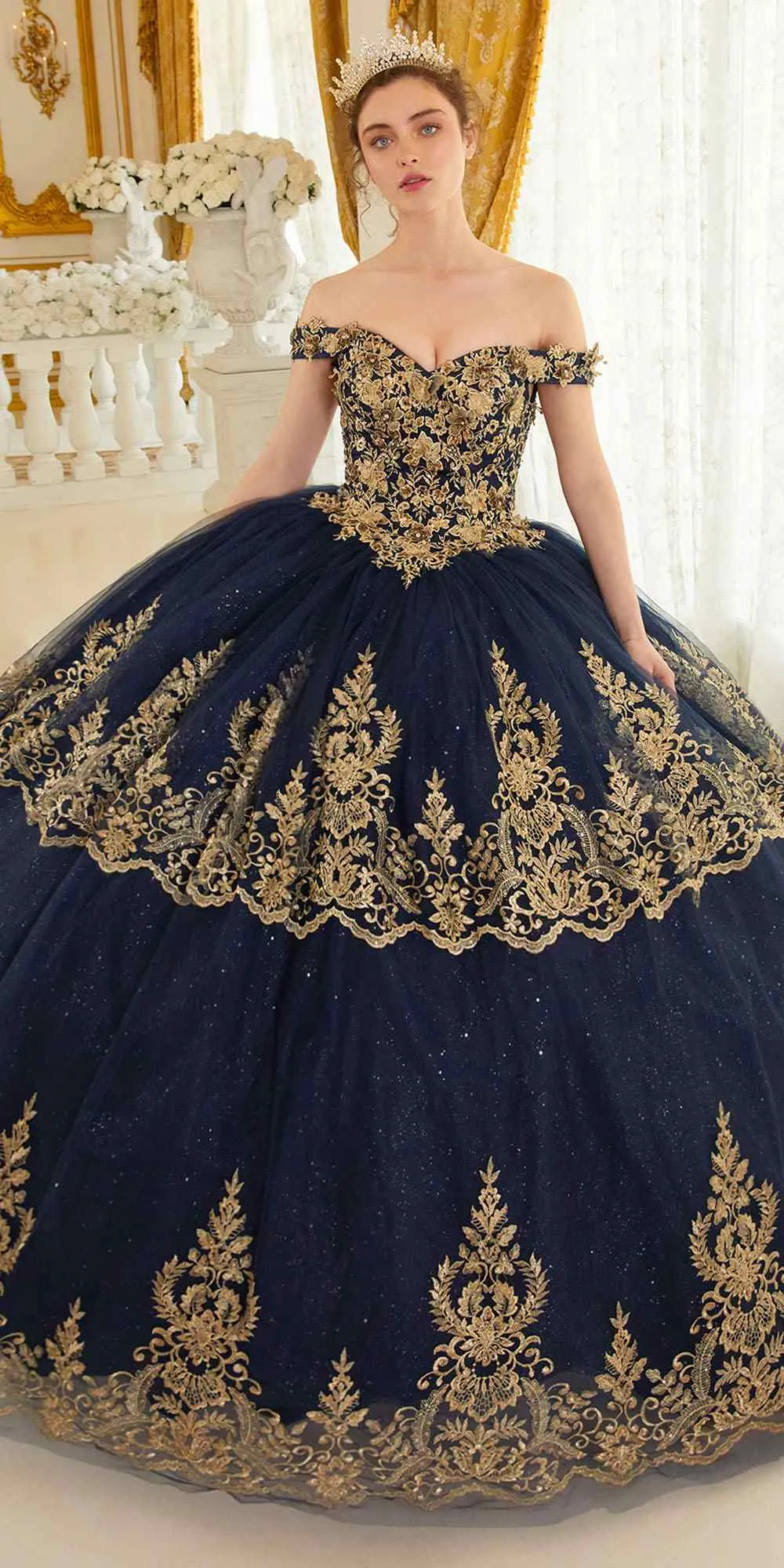 Ladivine 15705 Princess A-Line Off the Shoulder Ball Quinceanera Dress