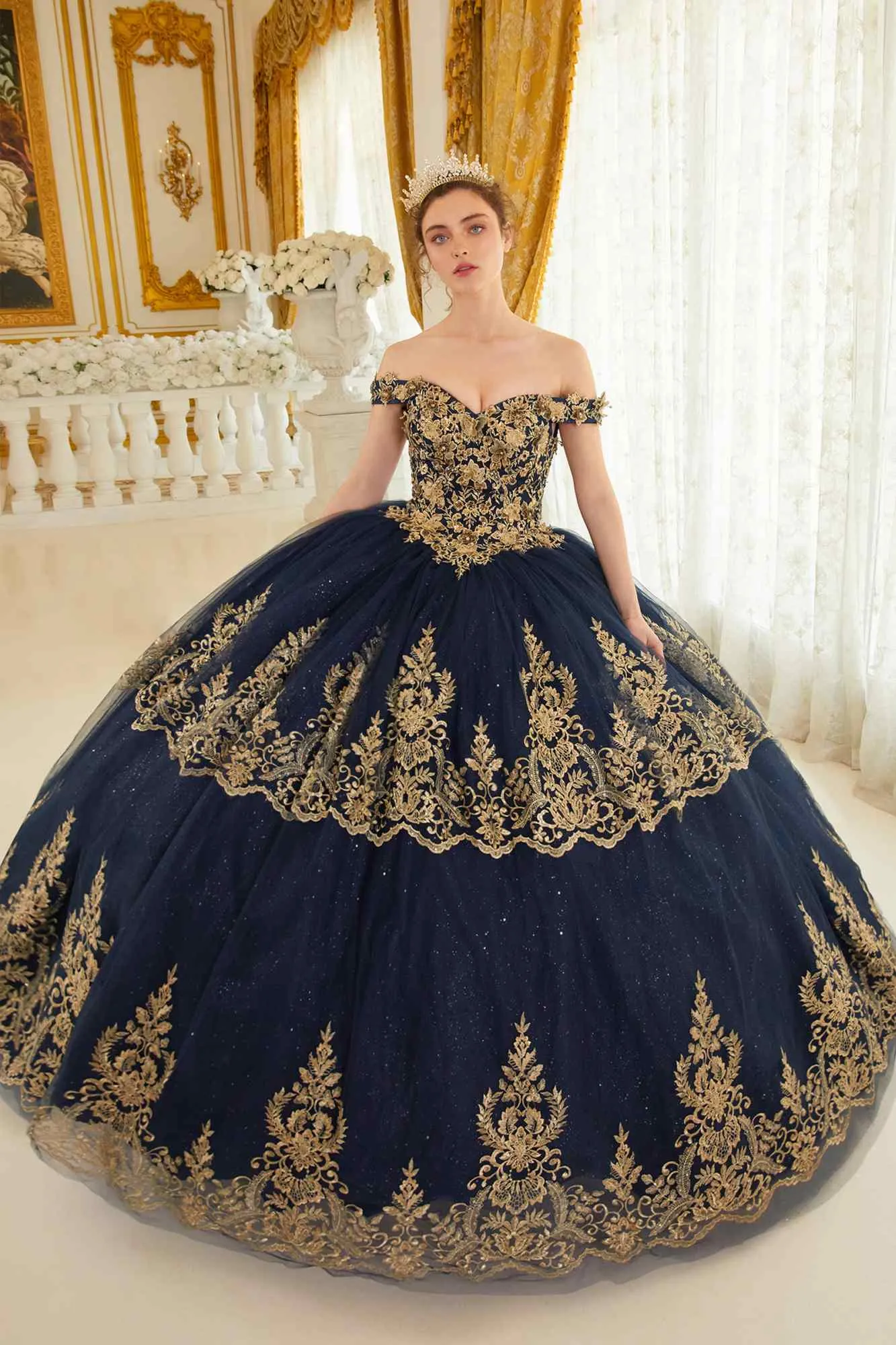 Ladivine 15705 Princess A-Line Off the Shoulder Ball Quinceanera Dress