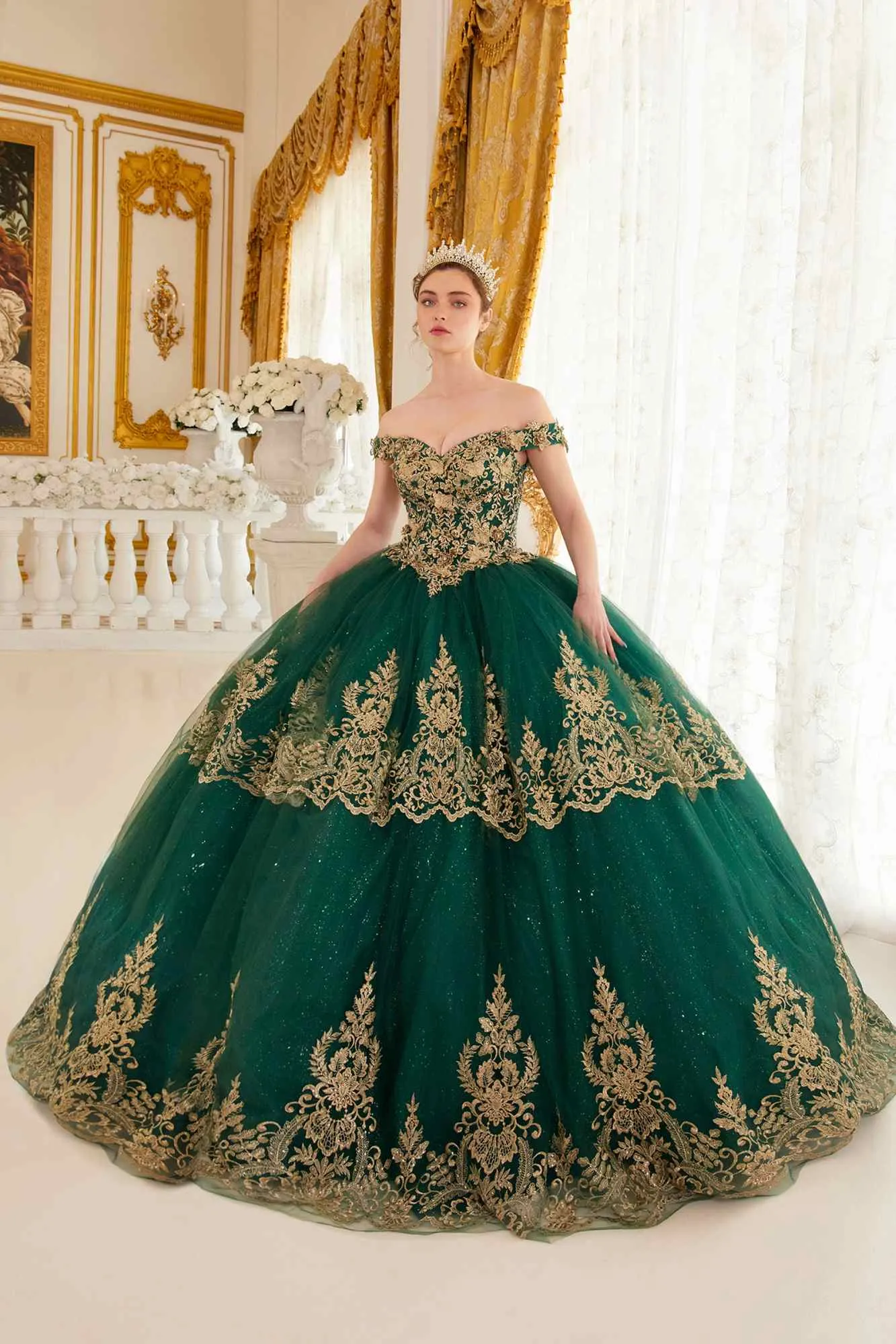 Ladivine 15705 Princess A-Line Off the Shoulder Ball Quinceanera Dress