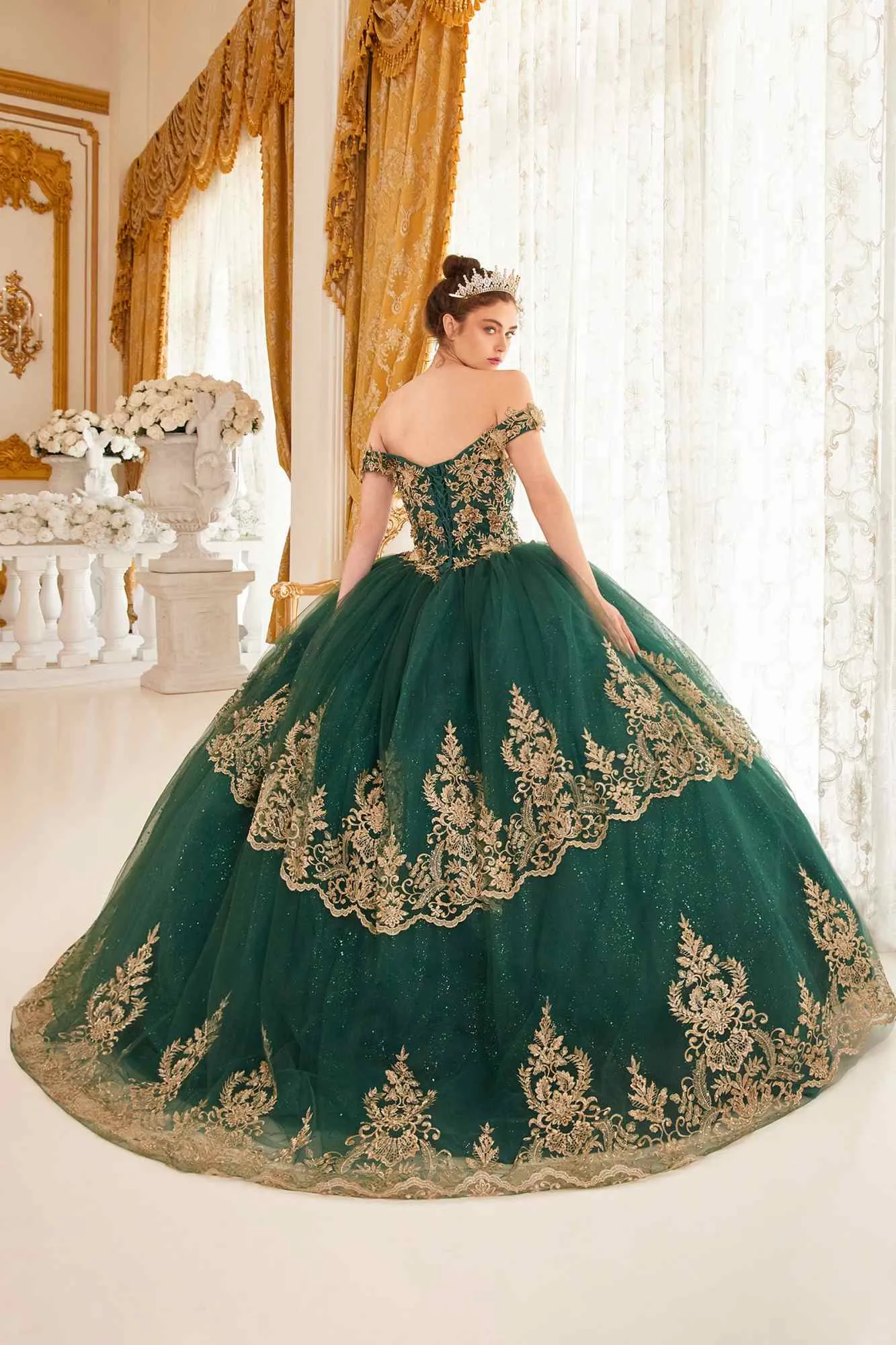 Ladivine 15705 Princess A-Line Off the Shoulder Ball Quinceanera Dress
