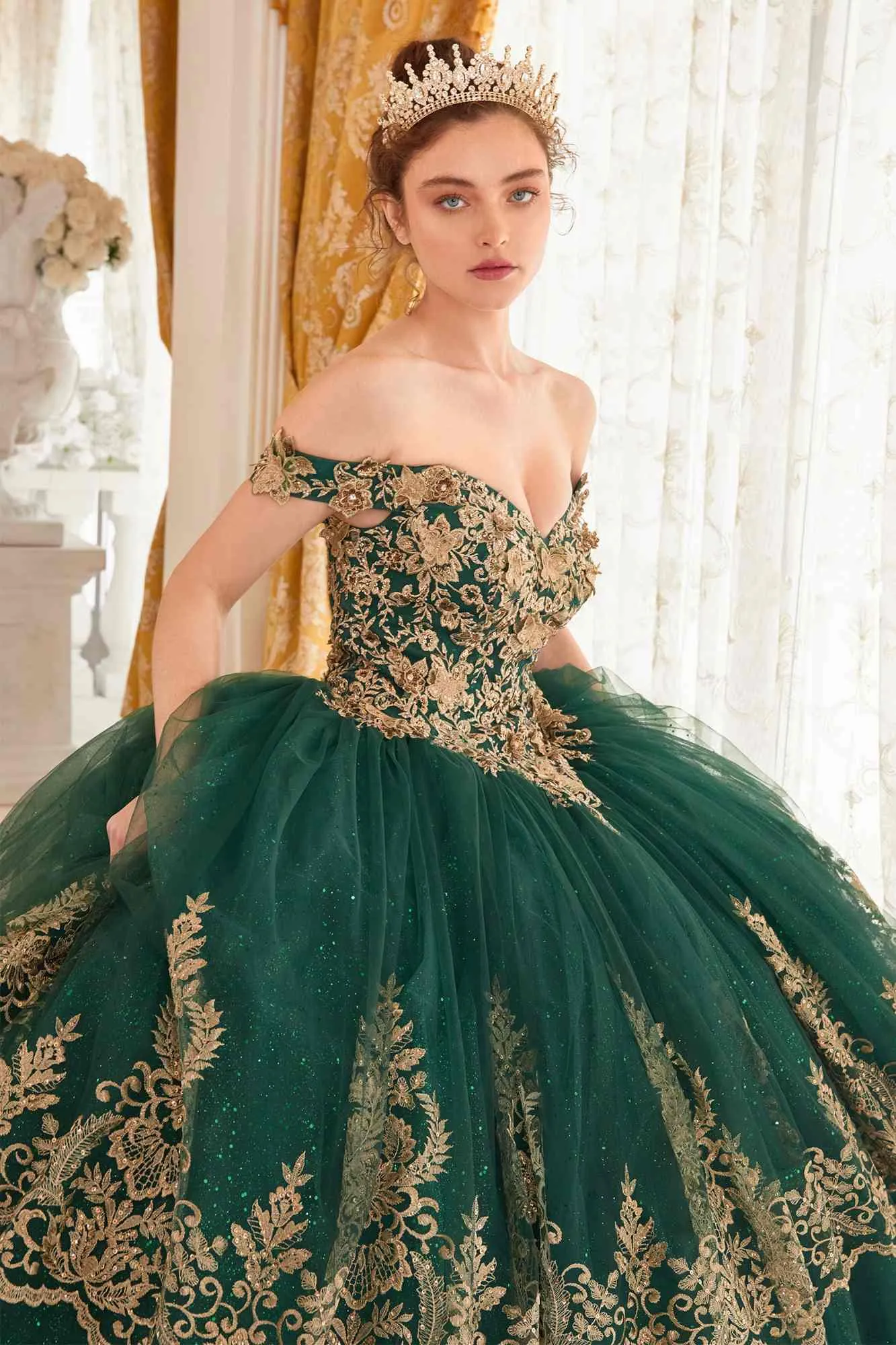 Ladivine 15705 Princess A-Line Off the Shoulder Ball Quinceanera Dress
